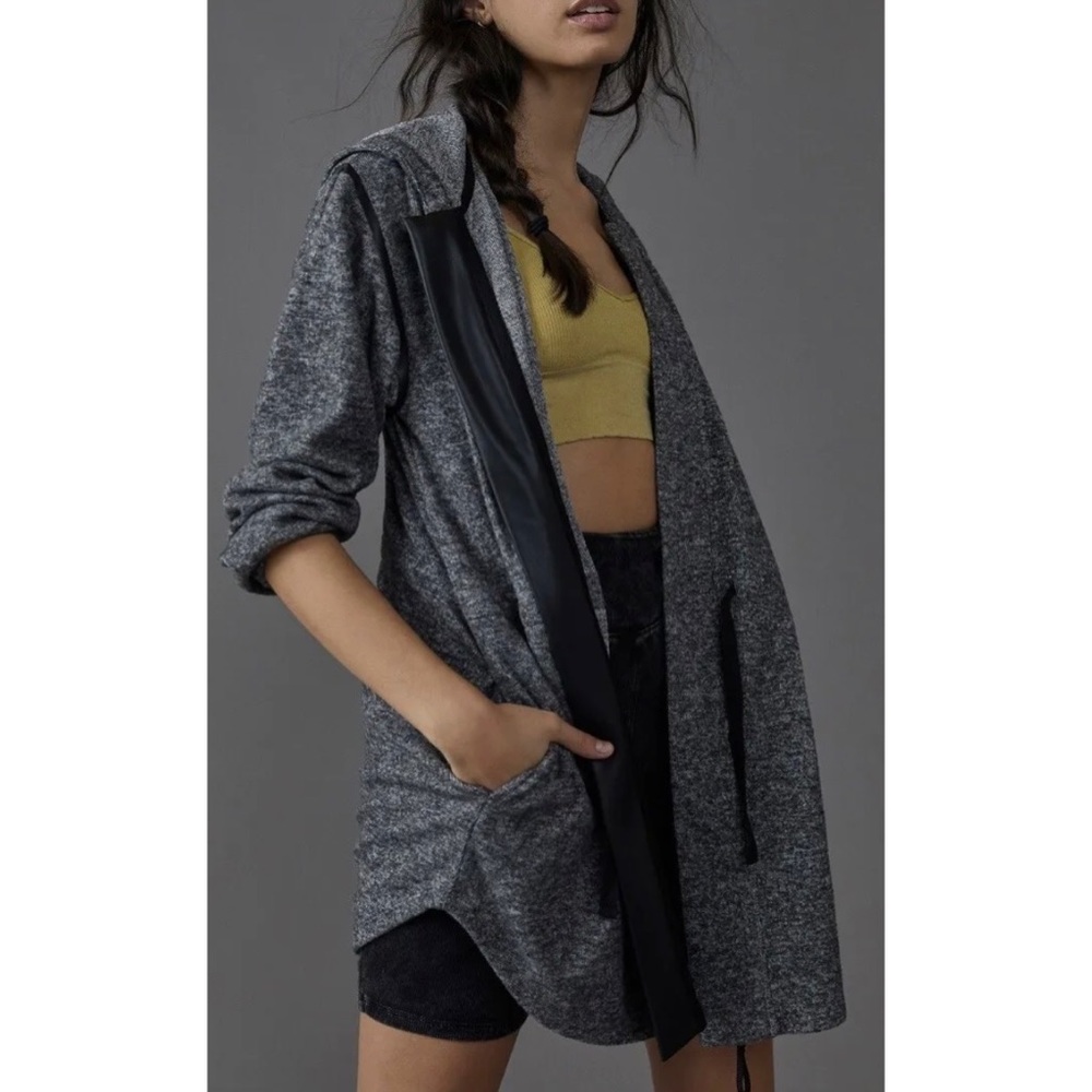 Dolan Left Coast X Anthropologie Lena Oversized Zip Front Hoodie Athleisure M